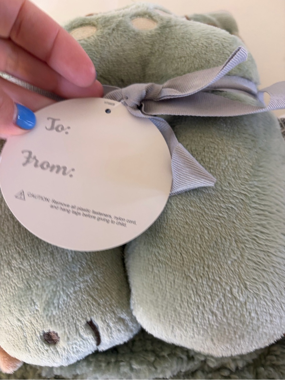 Adirondack Baby By Berkshire Neck Pillow & Throw Blanket Green Dinosaur Gift Set - Picture 5 of 8